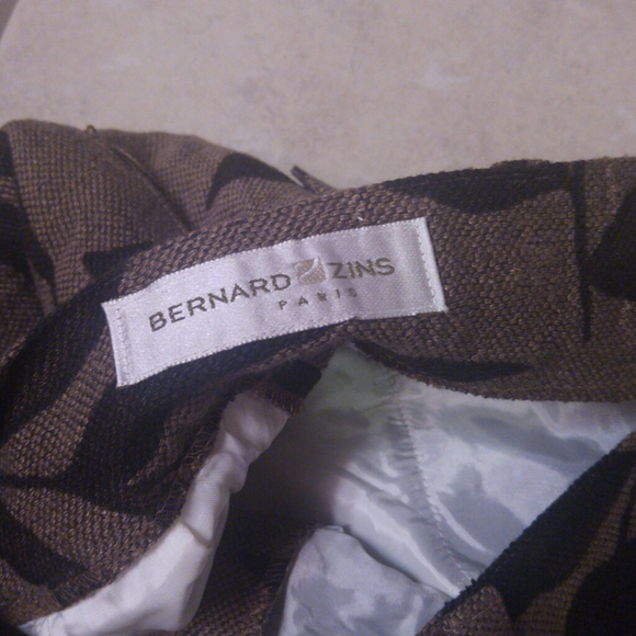 Bernard Zins brown and black leaf pattern shorts - Picture 4 of 5